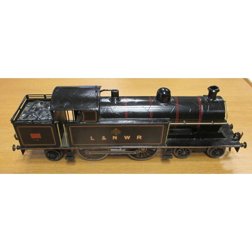 427 - Bing. Gauge 1 L & NWR 44 black 4-4-2 3-rail electric tank locomotive, good plus, some retouching pai... 