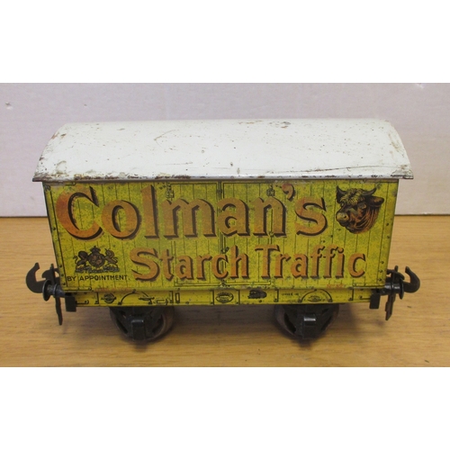 429 - Carette for Bassett-Lowke. Gauge 1 Colman's Starch Traffic wagon, tinprinted with Colman's Starch Tr... 