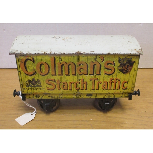 429 - Carette for Bassett-Lowke. Gauge 1 Colman's Starch Traffic wagon, tinprinted with Colman's Starch Tr... 