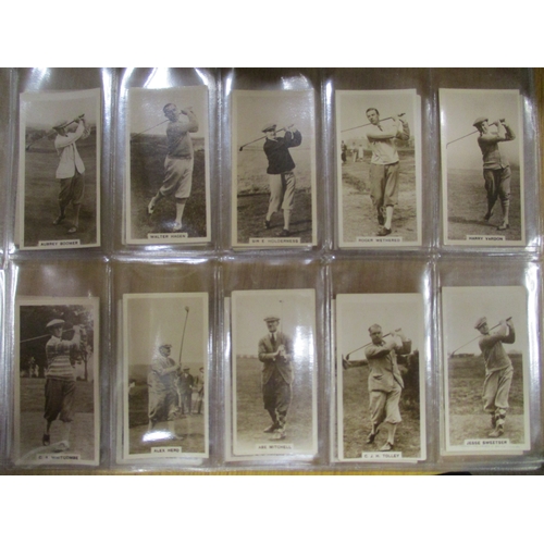 43 - Millhoff. Complete set in plastic sleeves with 1928 Famous Golfers generally good. Cat. £800. (See p... 