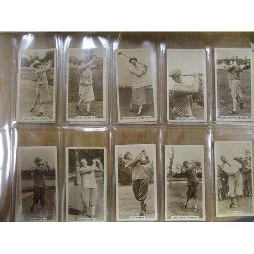 43 - Millhoff. Complete set in plastic sleeves with 1928 Famous Golfers generally good. Cat. £800. (See p... 