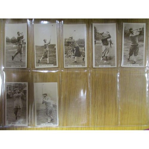 43 - Millhoff. Complete set in plastic sleeves with 1928 Famous Golfers generally good. Cat. £800. (See p... 