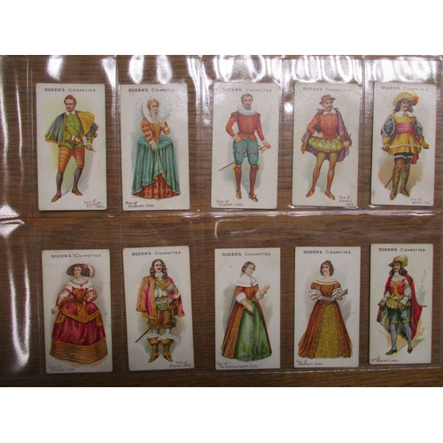 44 - Ogdens. Complete set in plastic sleeves with 1905 British Costumes from 100 B.C. to 1904 generally v... 