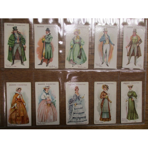 44 - Ogdens. Complete set in plastic sleeves with 1905 British Costumes from 100 B.C. to 1904 generally v... 