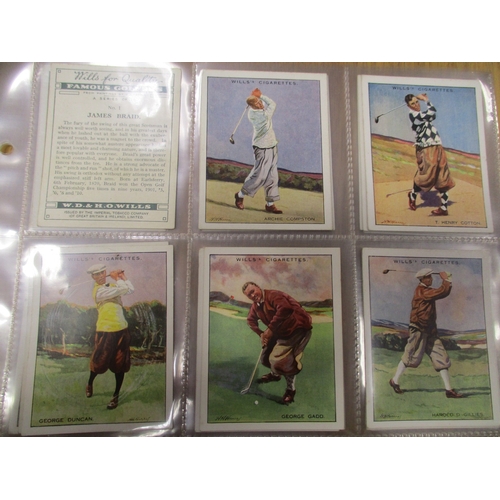 49 - Wills. Complete set in plastic sleeves with 1930 Famous Golfers generally good. Cat. £550. (See phot... 