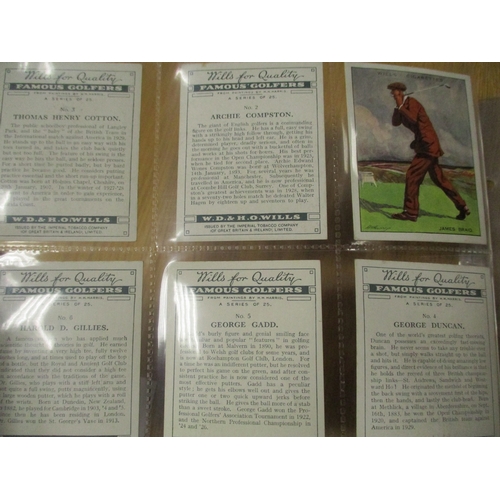 49 - Wills. Complete set in plastic sleeves with 1930 Famous Golfers generally good. Cat. £550. (See phot... 