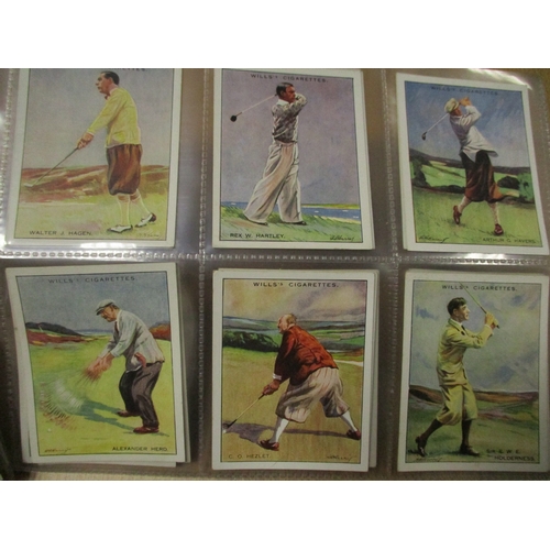 49 - Wills. Complete set in plastic sleeves with 1930 Famous Golfers generally good. Cat. £550. (See phot... 