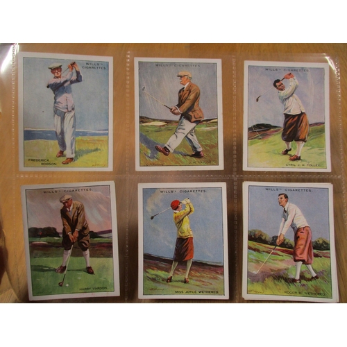 49 - Wills. Complete set in plastic sleeves with 1930 Famous Golfers generally good. Cat. £550. (See phot... 