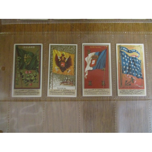 51 - Allen & Ginter. Part set in plastic sleeves with 1890 Flags of All Nations (44), generally very good... 