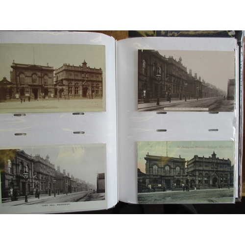 61 - Misc. coln. in modern albums. Wolverhampton range of mainly general views and central street scenes,... 