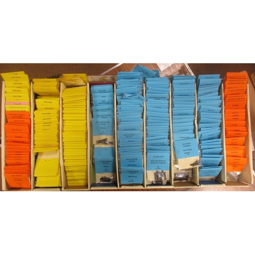 644 - Collection of assorted OO gauge railway accessories, includes ranges of axles, wheels, scenery addit... 