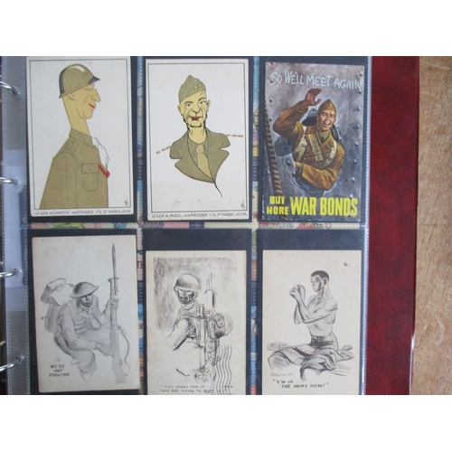 68 - Misc. coln. in 2 large modern albums. WWII range. Leader portraits incl. Churchill, Eisenhower, Mont... 