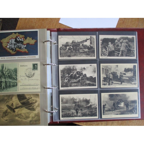 68 - Misc. coln. in 2 large modern albums. WWII range. Leader portraits incl. Churchill, Eisenhower, Mont... 