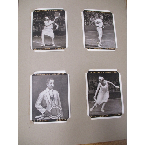 7 - Collection in paper albums (not stuck down), with complete sets including Churchman Lawn Tennis (L),... 