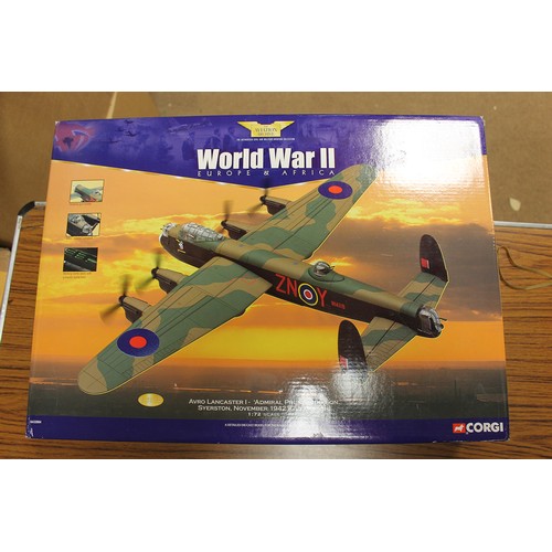 307 - Corgi Aviation Archive. Collection of 1:72 and 1:32 scale model military fighter planes and bombers,... 