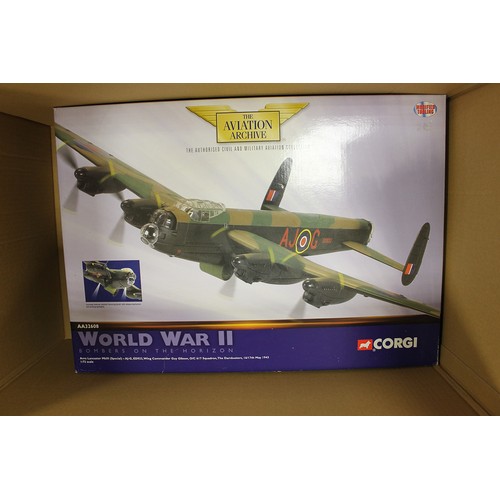 307 - Corgi Aviation Archive. Collection of 1:72 and 1:32 scale model military fighter planes and bombers,... 