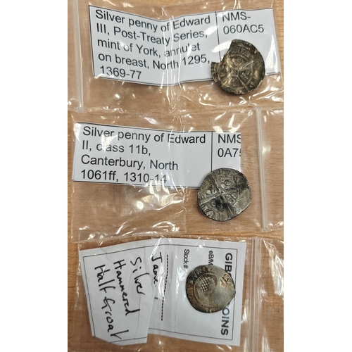 248 - Collection of hammered coins generally poor/fair with sixpence, threepence, silver pennies etc. from... 