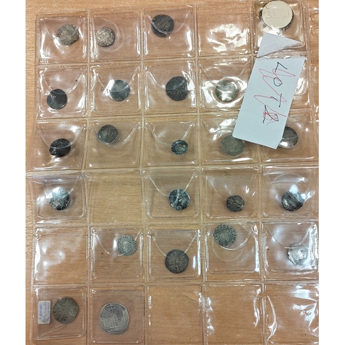 248 - Collection of hammered coins generally poor/fair with sixpence, threepence, silver pennies etc. from... 