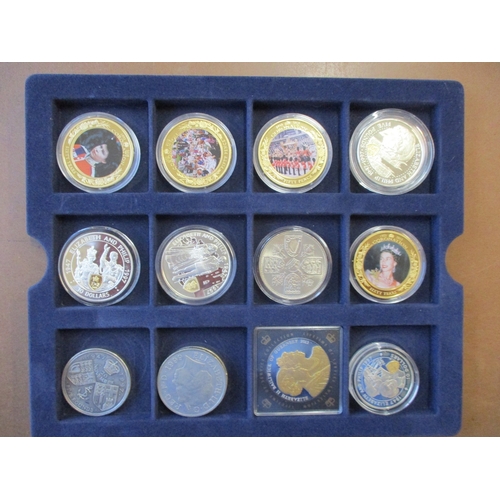 608 - Modern world collection with encapsulated silver proofs FDC 1997 Golden Wedding (4), plated with col... 