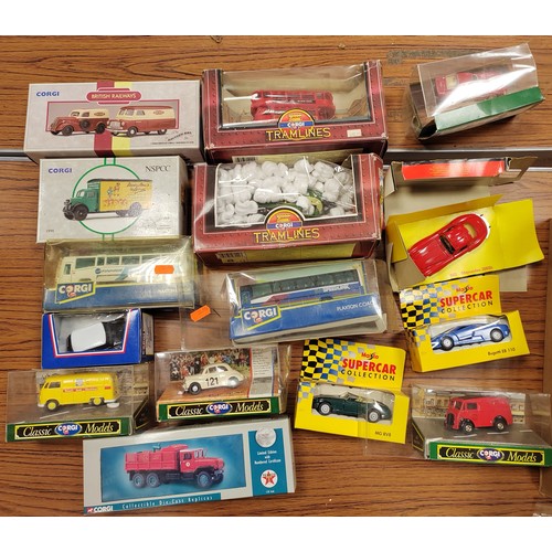 323 - Corgi. Collection of cars, vans, trucks etc. generally very good/near mint in mostly good/very good ... 