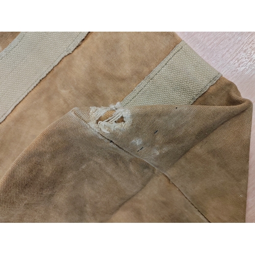 103 - WWII RAF parachute bag with faded Air Ministry AM and crown markings, fastens with DOT brand zipper,... 