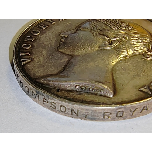 10A - 1879 South Africa Medal renamed to Bomb R. C. Thompson. Royal Art, very fine with slight dent to edg... 