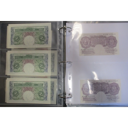 114 - Range of banknotes in album, generally very fine to extremely fine, includes Peppiatt £1 B29B, D40B,... 