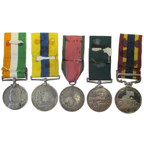 2 - Pre-WWI range with:
1. 1902 KSA both clasps to 3304 Pte C Edge S. Lanc. Regi also entitled to 1899 Q... 