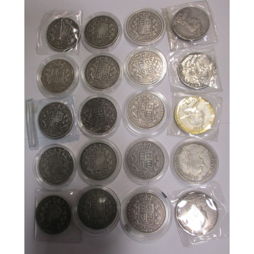 238 - Collection of Victorian crowns in mixed condition with 1844 (5), 1845 (5), 1847 (5), 1889, 1890 (2),... 