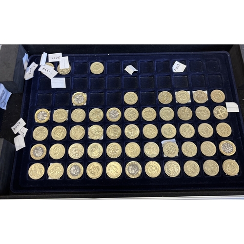 259 - Collection of British coinage in one coincase, generally very fine with some better, including crown... 