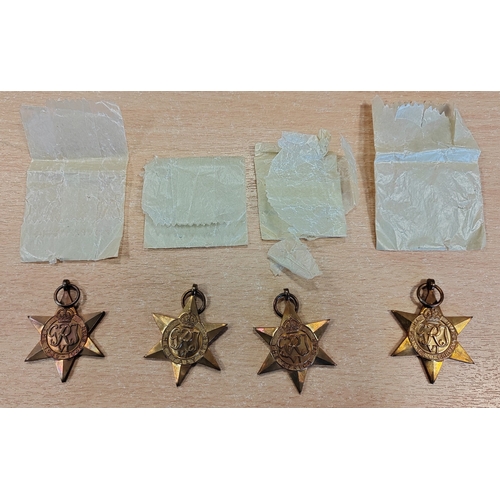 31 - WWII range with:
1. 1939-45, Africa (8th army clasp), Italy Stars, Defence Medal, War Medal, include... 