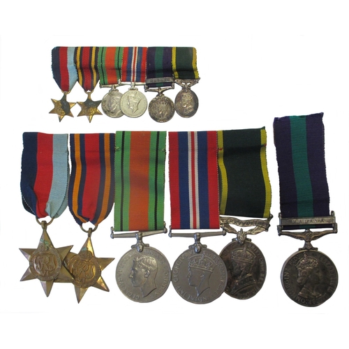 37 - WWII 1939-1945, Burma stars, Defence Medal, War Medal, KGVI Efficiency Medal (Territorial) to Lt H.M... 