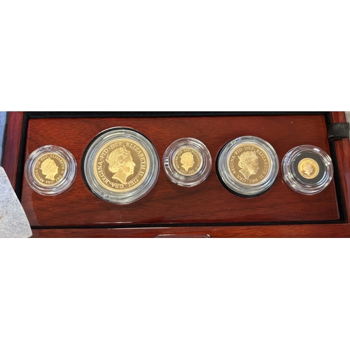 410 - Investment Gold Lot - Documents Required. 2021 gold proof FDC set of 5 with five sovereign, two sove... 