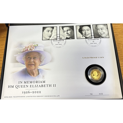 443 - Investment Gold lot - Documents Required. 2022 Queen Elizabeth II 1926-2022 memorial cover by Royal ... 