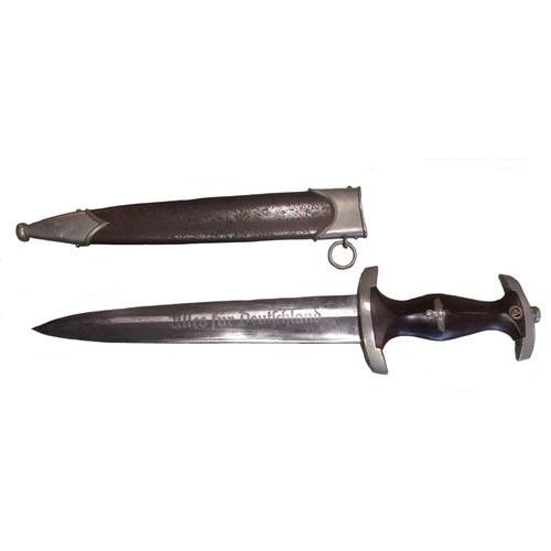 48 - Third Reich SA dagger and scabbard by Herbeck & Meyer, a rarity of 8/10 on McSarr scale, Alles fur D... 