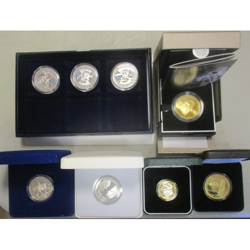 496 - Range of silver proofs FDC, with boxed £5 2002 Jubilee, 2011 Royal Wedding, 2013 Coronation, £2 2003... 