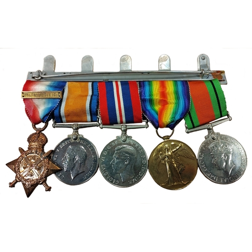 5 - WW1 Star trio with Mons clasp to SS-558 Pte. T.H. Taylor A.S.C (2.Lieut T.H Taylor on War/Victory Me... 