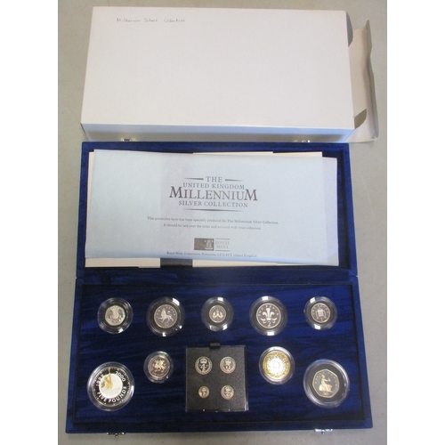 503 - 2000 'The United Kingdom Millennium Silver Collection' £5 to Maundy silver proof cased set of 13 FDC... 