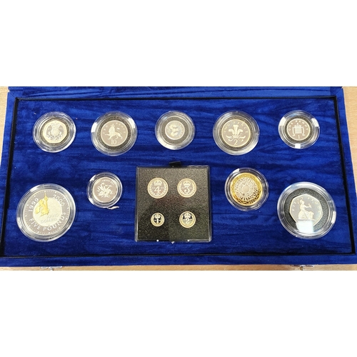 504 - 2000 Royal Mint Millennium Silver Collection in presentation case with certificates, includes 13 pro... 