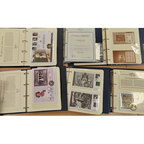 550 - Collection of first day and commemorative coin covers in 48 volumes and loose, from Benham, Westmins... 