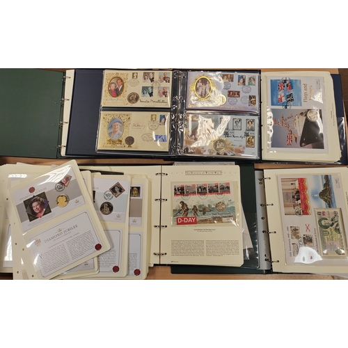 550 - Collection of first day and commemorative coin covers in 48 volumes and loose, from Benham, Westmins... 