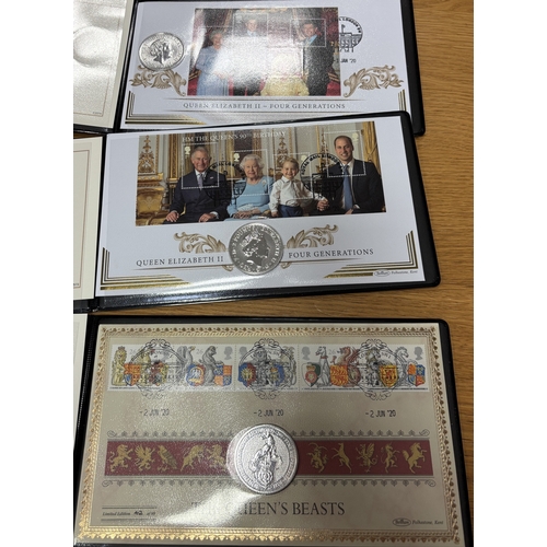 553 - 2020-21 Benham collection in Harrington and Byrne presentation folders with certificates with UK sil... 