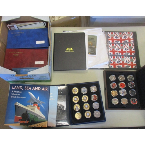 568 - Accumulation of various world commemorative sets, coins and covers in folders and cases, majority by... 