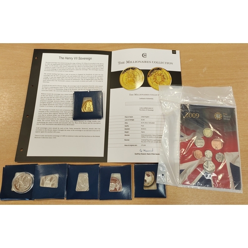 569 - Collection with crown sized silver proofs FDC (12), 2007 Princess Diana commemorative 5 coin set, H.... 