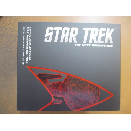 576 - TV and film related range with boxed silver proofs FDC Tuvalu $1 2010 Legionary, Star Trek 2015 Ente... 