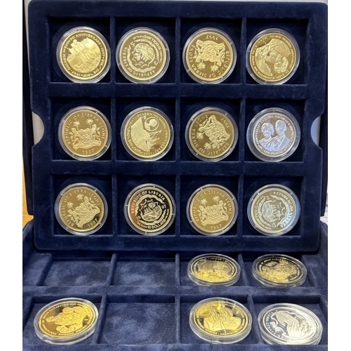 601 - 1997 Westminster silver proof set of 17 in coin case with worldwide issues. (½B)