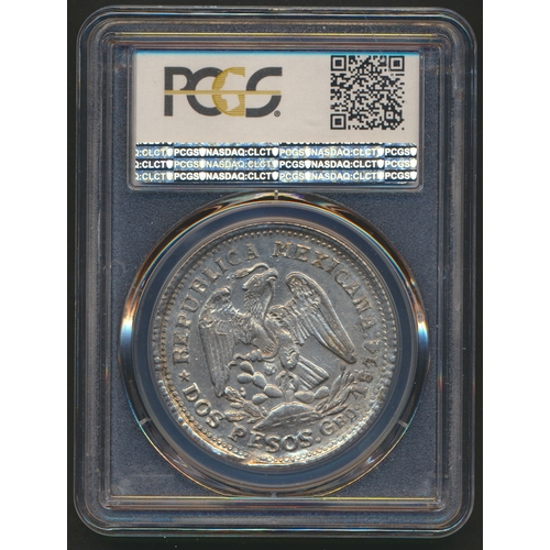 666 - Mexico. Revolutionary Guerrero 1914 2 pesos in PCGS holder graded MS62. (Krause 643) (Y)