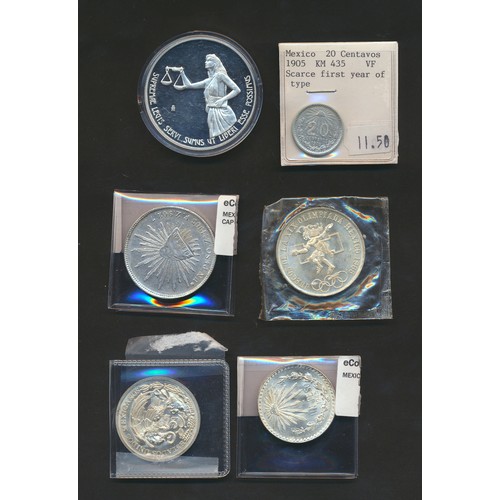 659 - Mexico. Silver collection generally extremely fine or better with 8r 1896, 1897, 1903, 50c 1919 in N... 