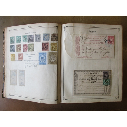 10 - Old-time world misc early M/U in Imperial album, all stuck down, incl 1840 1d black U (3 margins), 1... 