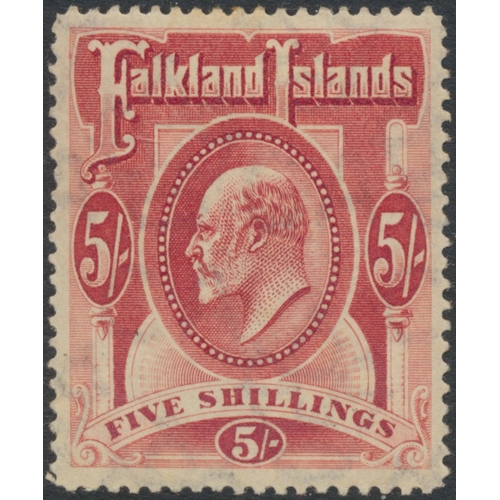 121 - Falkland Islands. M/U coln in 3 SG Davo albums, incl 1878-9 4d to 1/- (4d is U, 6d and 1/- are part ... 